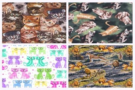 Cats & Kittens Print Fleece Fabric