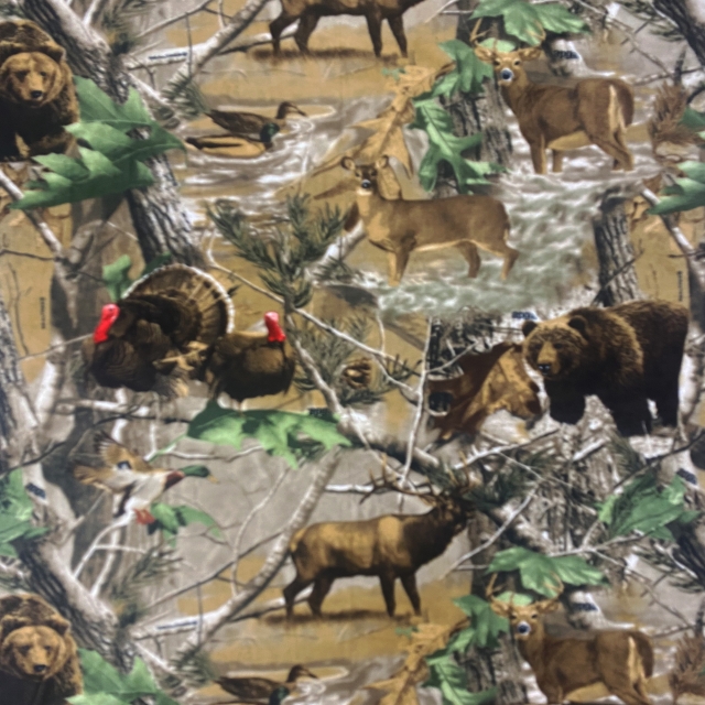 Licensed by Sykel - RealTree Hiddens Animals Allover Fleece Fabric