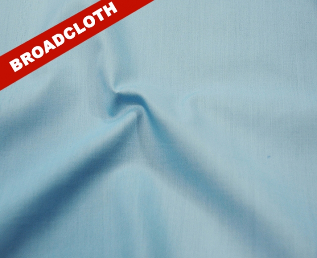 Baby Blue Polyester Cotton Broadcloth Fabric