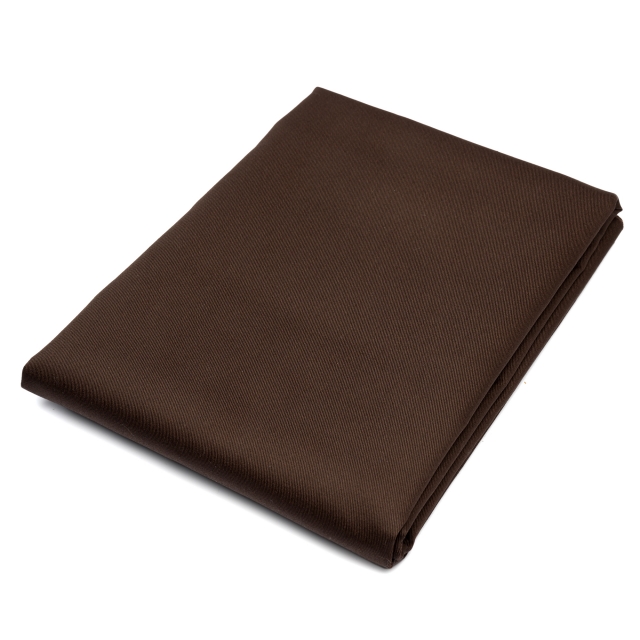 Brown Poly Cotton Twill Fabric