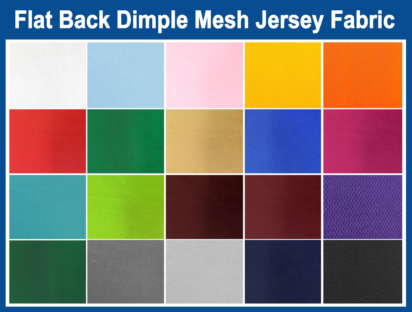 Flat Back Dimple Mesh Jersey Fabric
