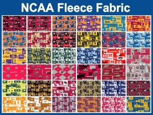 NCAA Teams Fleece Fabric