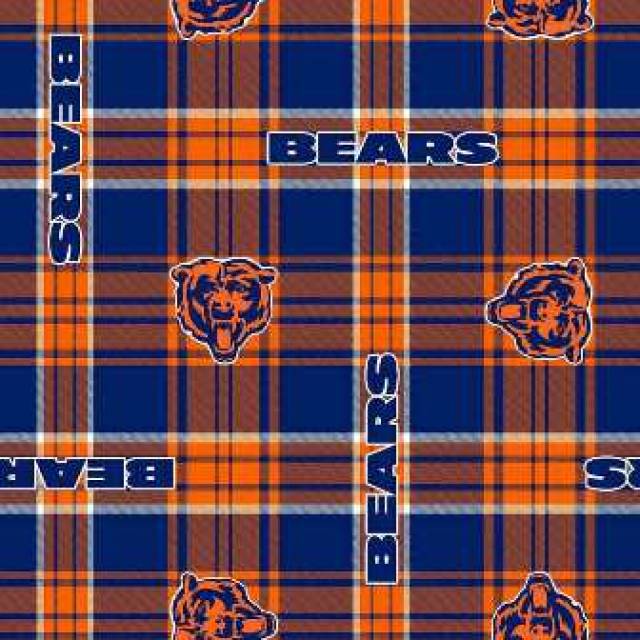 Chicago Bears Plaids NFL Fleece Fabric