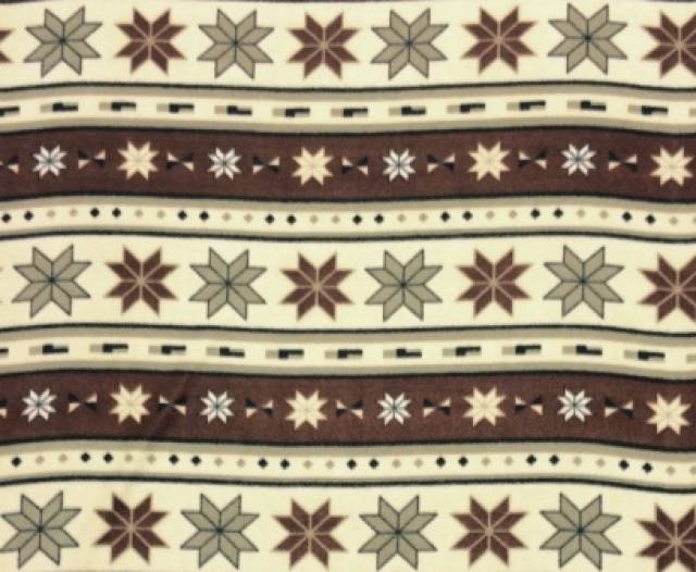 Striped Aztec Fleece Fabric