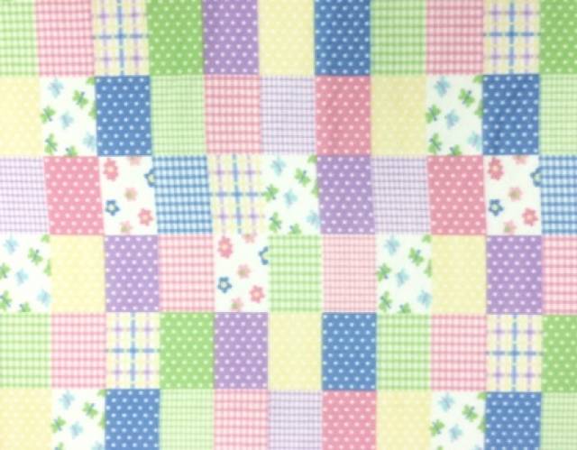 Colorful Patchworks Fleece Fabric