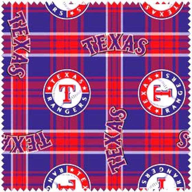 Texas Rangers Plaids MLB Fleece Fabric