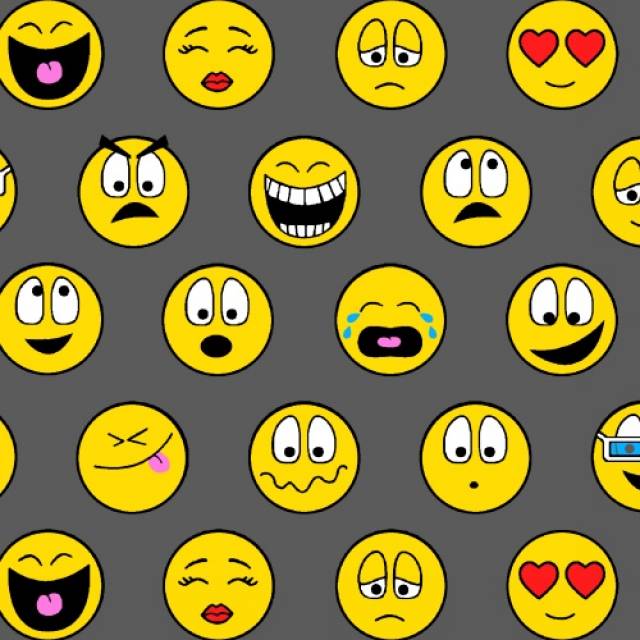 Emoticons Emoji Fleece Fabric