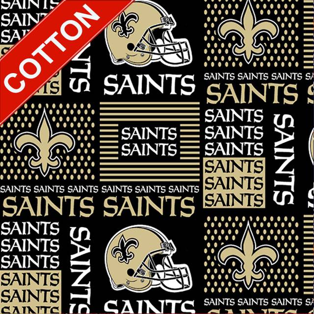 New Orleans Saints Blocks NFL Cotton Fabric