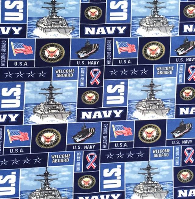 United States Navy Fleece Fabric