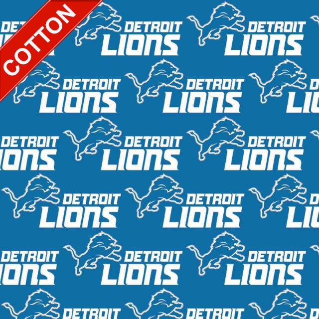 Detroit Lions Allover NFL Cotton Fabric 