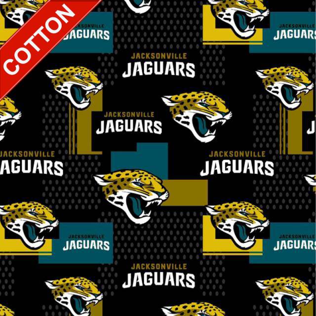 Jacksonville Jaguars Allover NFL Cotton Fabric
