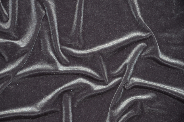 Charcoal Gray Stretch Velvet Fabric