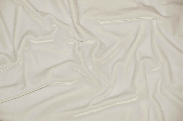 Ivory Stretch Velvet Fabric