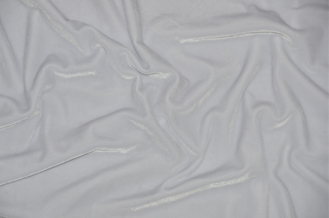White Stretch Velvet Fabric