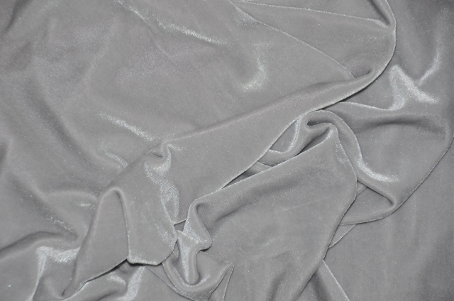 Silver Stretch Velvet Fabric