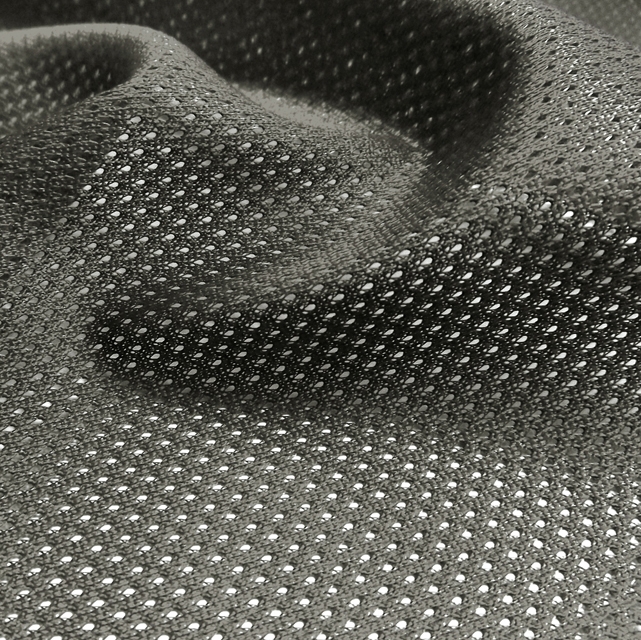 Dark Charcoal Gray Micro Mesh Jersey Fabric
