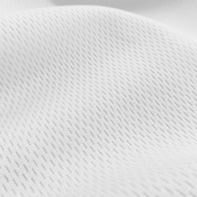 White Flat Back Dimple Mesh Fabric