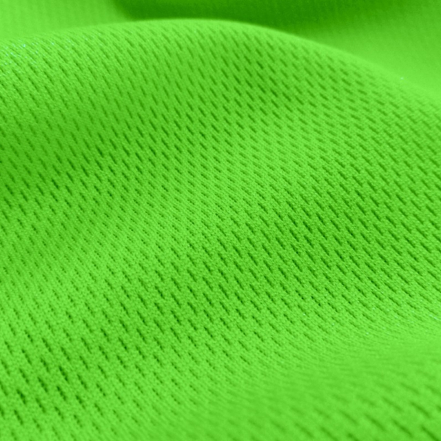 Lime Green Flat Back Dimple Mesh Fabric