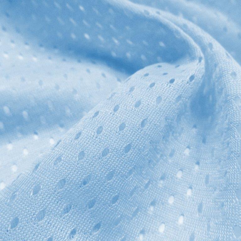 Sky Blue Football Mesh Jersey Fabric