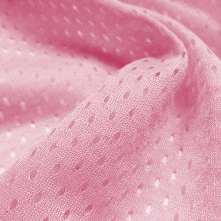 Baby Pink Football Mesh Jersey Fabric