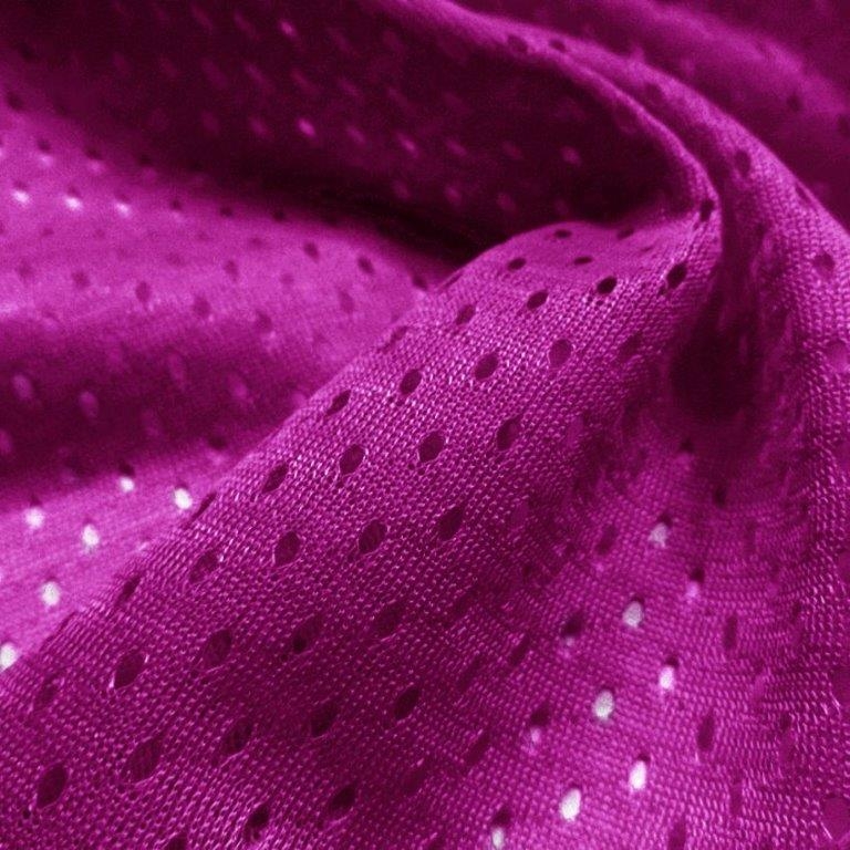 Fuchsia Football Mesh Jersey Fabric