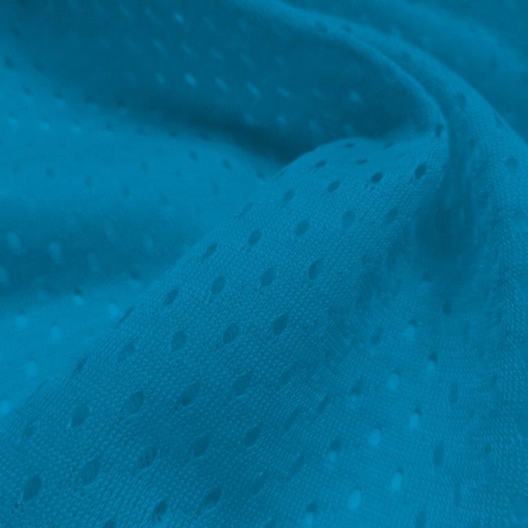Turquoise Football Mesh Jersey Fabric