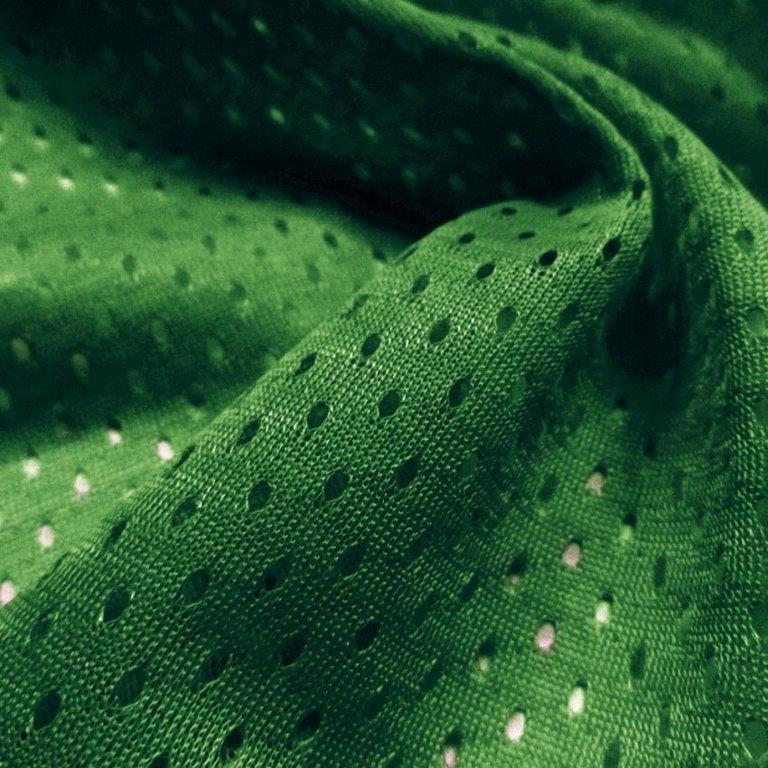 Hunter Green Football Mesh Jersey Fabric