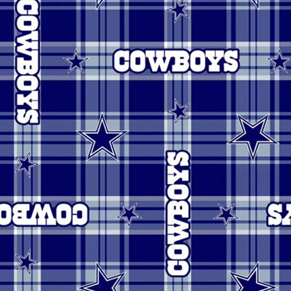 Dallas Cowboys Plaid NFL Fleece Fabric
