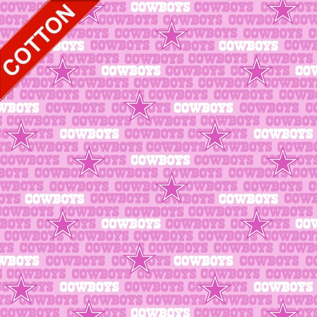 Dallas Cowboys Pink NFL Cotton Fabric