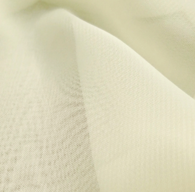 Ivory Solid Hi-Multi Chiffon Fabric