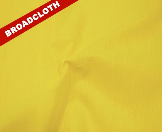 Yellow Polyester Cotton Broadcloth Fabric