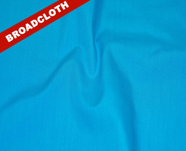Turquoise Polyester Cotton Broadcloth Fabric