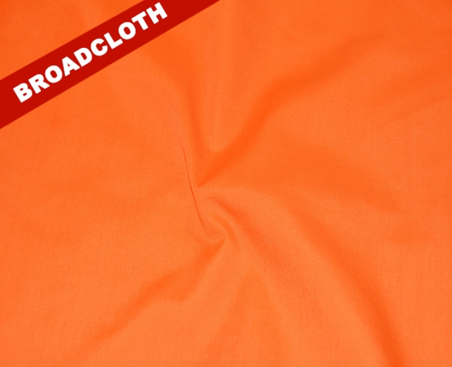 Orange Polyester Cotton Broadcloth Fabric
