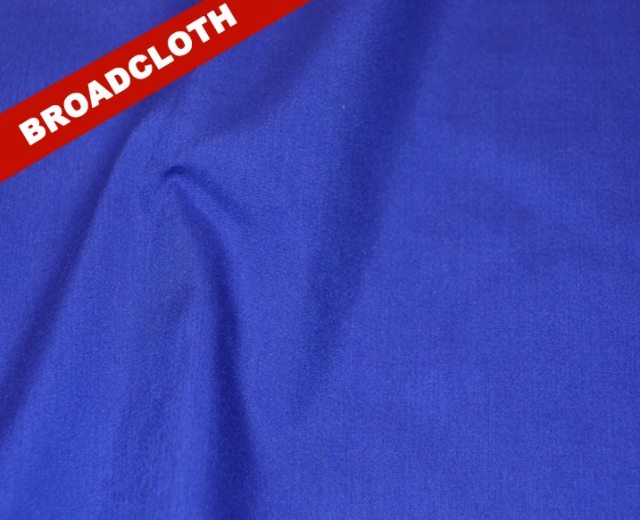 Royal Blue Polyester Cotton Broadcloth Fabric