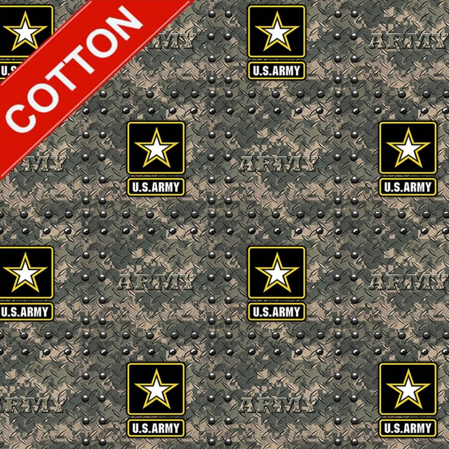 United States Army Grate Cotton Fabric