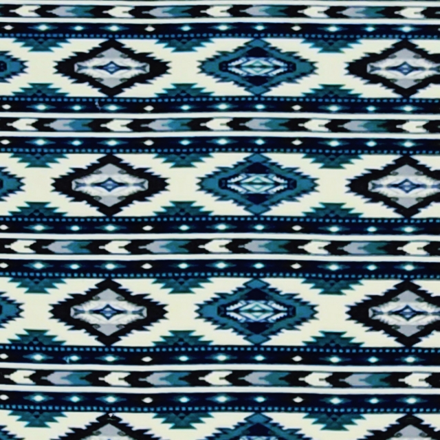 Southwest Stripe Navy Native American Fleece Fabric