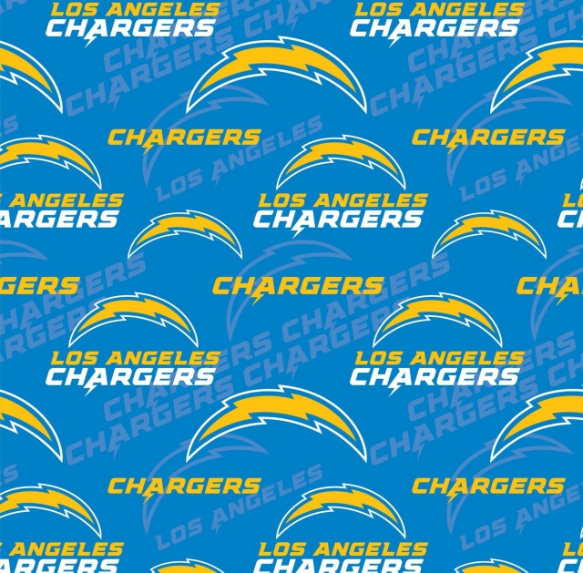 Los Angeles Chargers Allover NFL Fleece Fabric 
