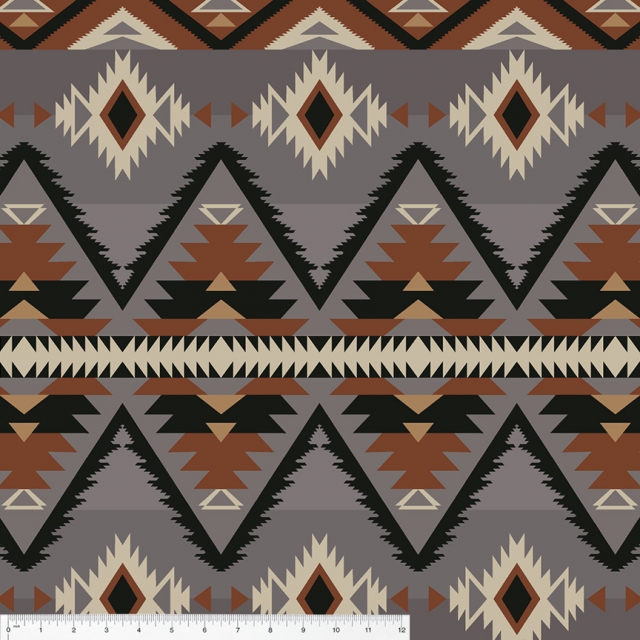 BLACK Raymi Southwest Native American Fleece Fabric