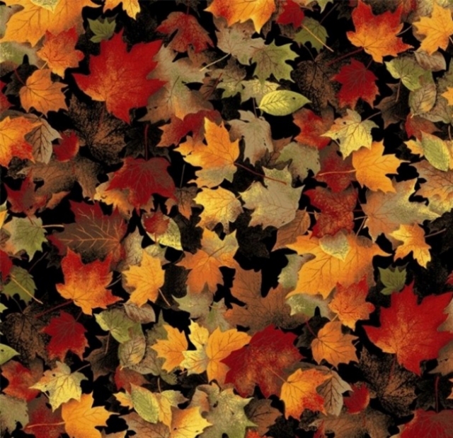 Maple Leaves Fleece Fabric