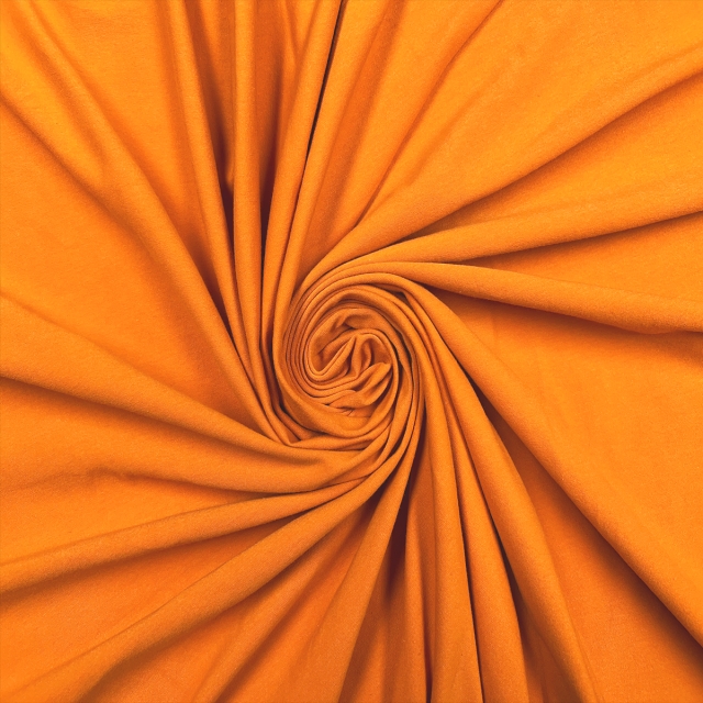 Orange Cotton Spandex Jersey Fabric