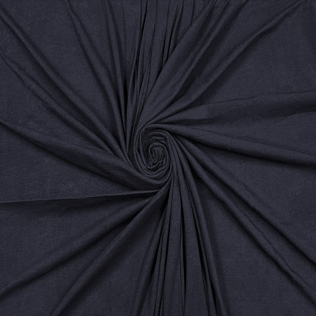 Navy Cotton Spandex Jersey Fabric