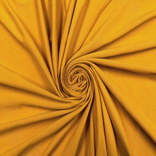 Mustard Cotton Spandex Jersey Fabric