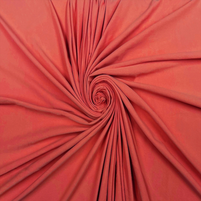 Coral Cotton Spandex Jersey Fabric