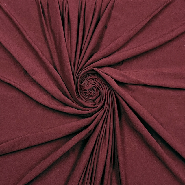 Burgundy Cotton Spandex Jersey Fabric