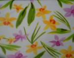 White Floral Allover Flower Fleece Fabric