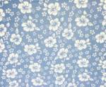 Blue Hawaiian Florals Flower Fleece Fabric