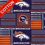 Denver Broncos Blocks NFL Cotton Fabric