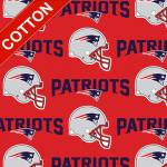 New England Patriots Red NFL Cotton Fabric
