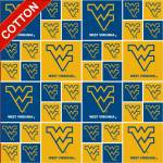 West Virginia University Mountaineers Cotton Fabric