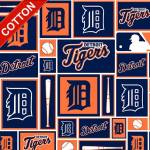 Detroit Tigers Block MLB Cotton Fabric